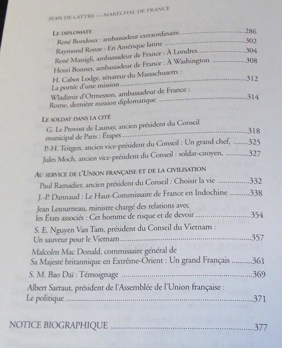 Livre : Jean de Lattre Maréchal de France - Le Soldat / l'Homme / Le Politique vue 5