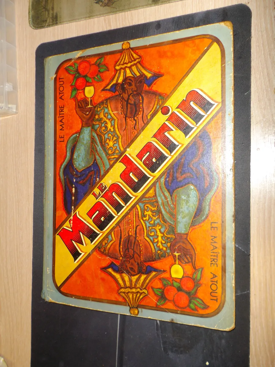 Rare: porte menu ancien " Apéritif Le Mandarin "- 1939 - Calendrier - Publicité